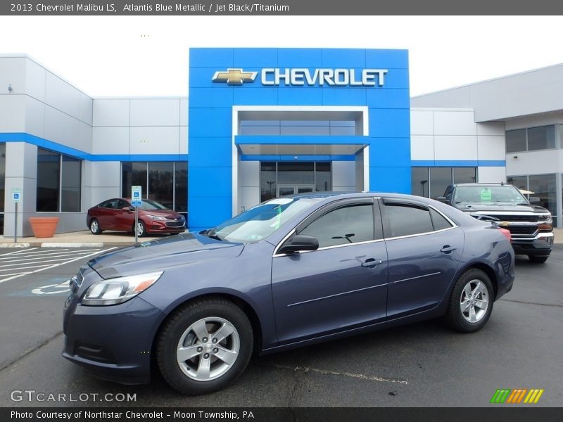 Atlantis Blue Metallic / Jet Black/Titanium 2013 Chevrolet Malibu LS
