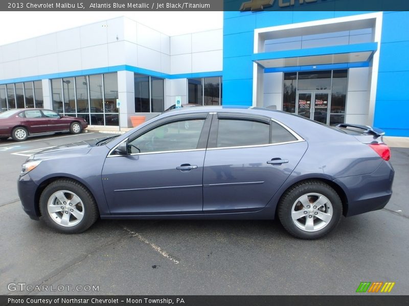 Atlantis Blue Metallic / Jet Black/Titanium 2013 Chevrolet Malibu LS