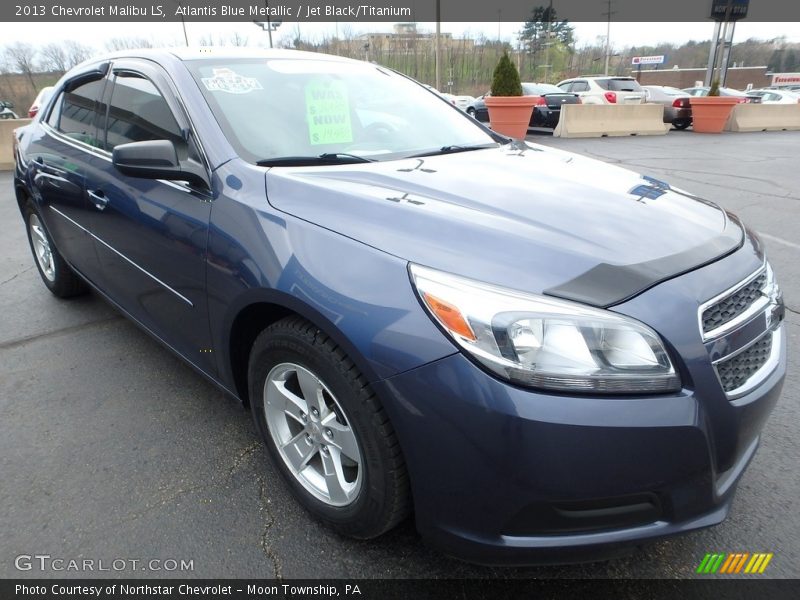 Atlantis Blue Metallic / Jet Black/Titanium 2013 Chevrolet Malibu LS