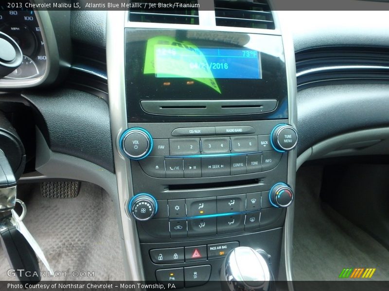 Atlantis Blue Metallic / Jet Black/Titanium 2013 Chevrolet Malibu LS