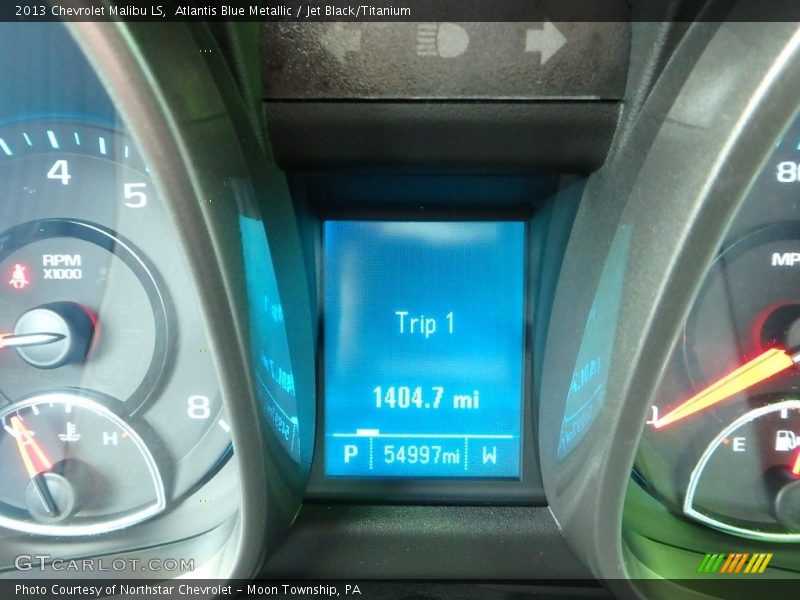 Atlantis Blue Metallic / Jet Black/Titanium 2013 Chevrolet Malibu LS