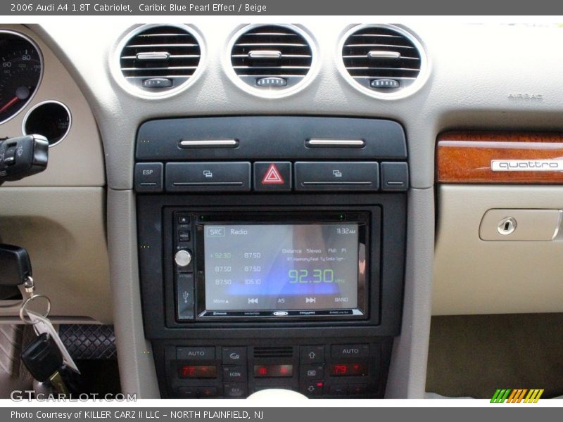 Caribic Blue Pearl Effect / Beige 2006 Audi A4 1.8T Cabriolet