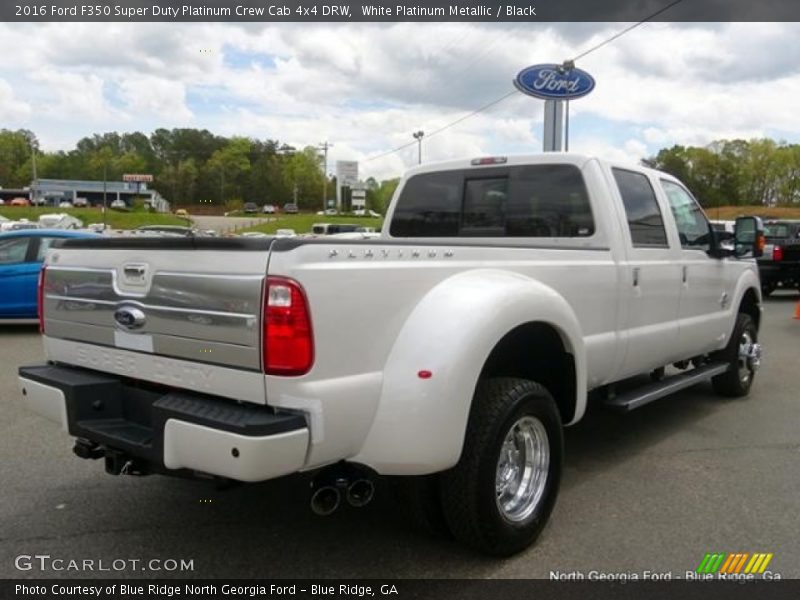 White Platinum Metallic / Black 2016 Ford F350 Super Duty Platinum Crew Cab 4x4 DRW