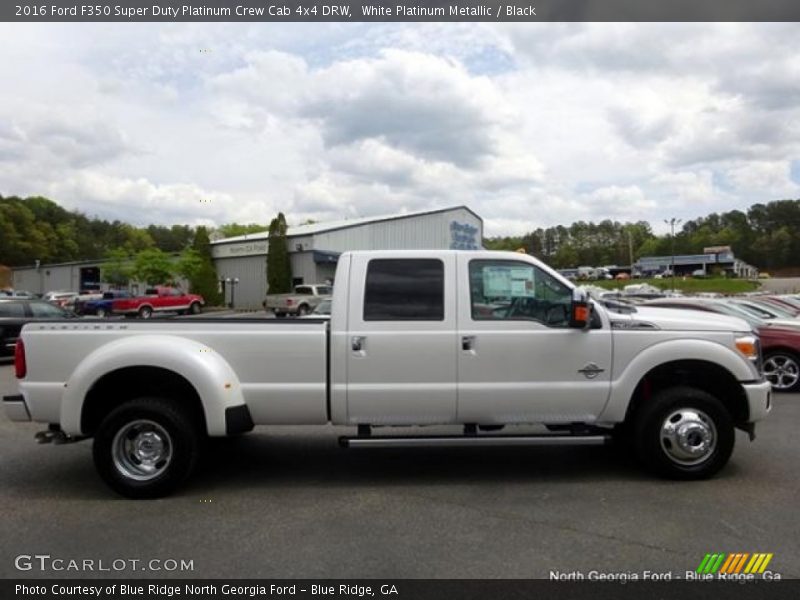 White Platinum Metallic / Black 2016 Ford F350 Super Duty Platinum Crew Cab 4x4 DRW