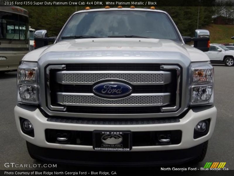 White Platinum Metallic / Black 2016 Ford F350 Super Duty Platinum Crew Cab 4x4 DRW