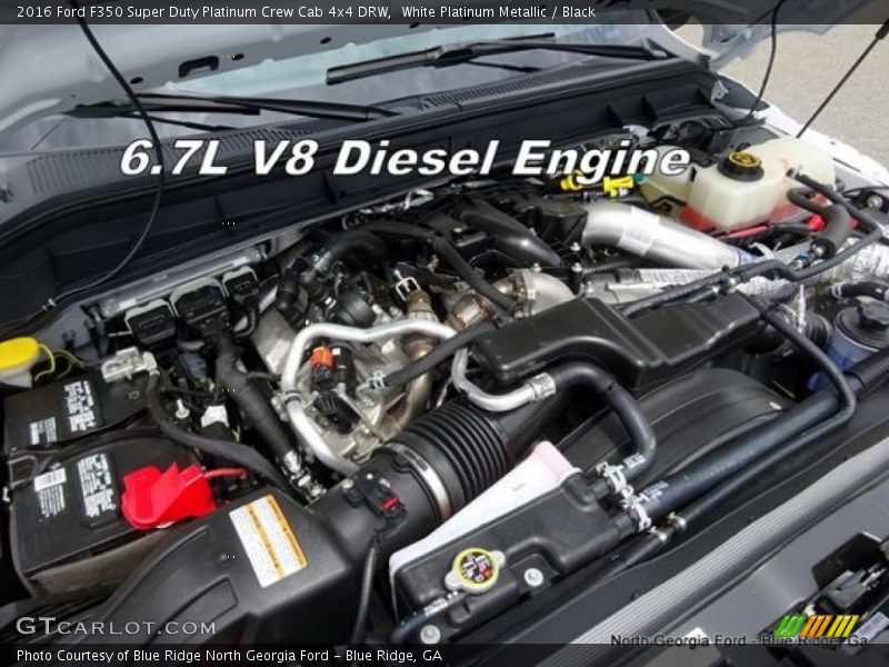 White Platinum Metallic / Black 2016 Ford F350 Super Duty Platinum Crew Cab 4x4 DRW