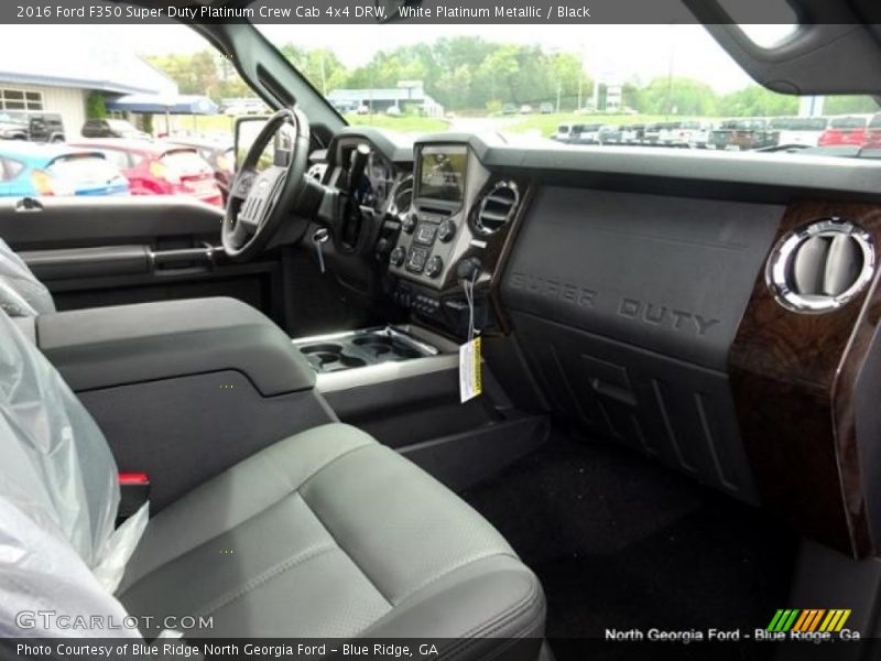 White Platinum Metallic / Black 2016 Ford F350 Super Duty Platinum Crew Cab 4x4 DRW