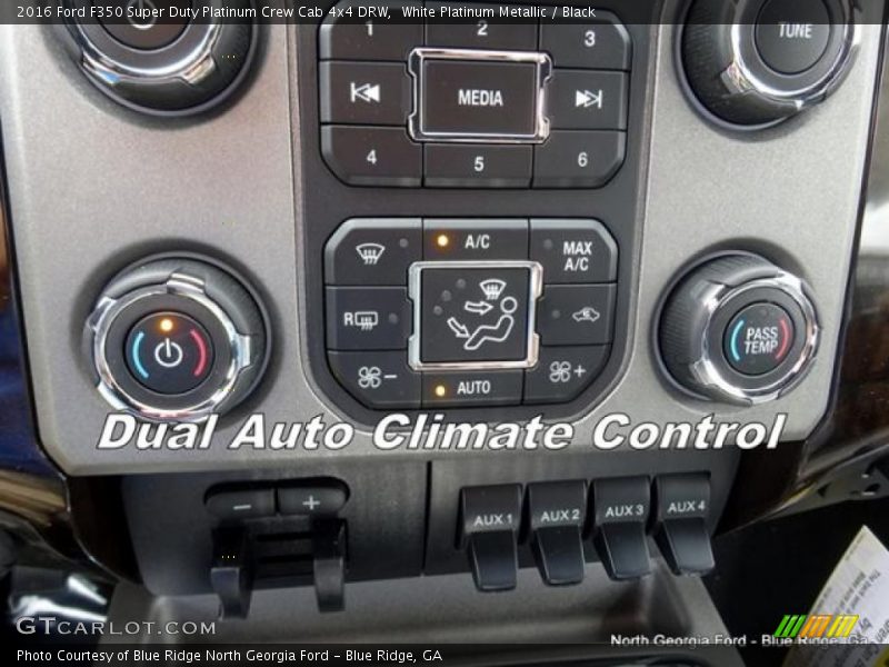 White Platinum Metallic / Black 2016 Ford F350 Super Duty Platinum Crew Cab 4x4 DRW