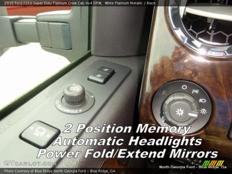 White Platinum Metallic / Black 2016 Ford F350 Super Duty Platinum Crew Cab 4x4 DRW
