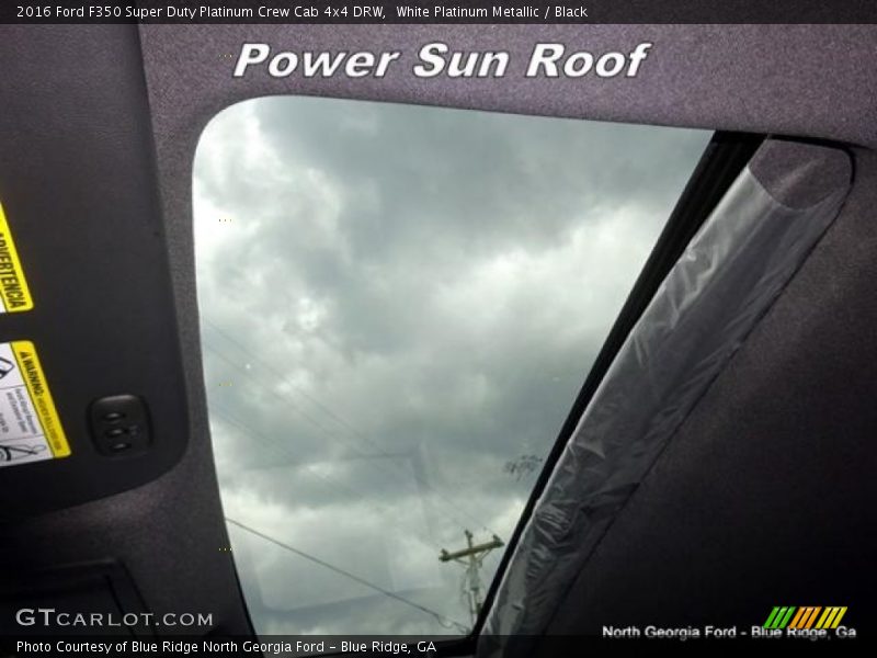 White Platinum Metallic / Black 2016 Ford F350 Super Duty Platinum Crew Cab 4x4 DRW