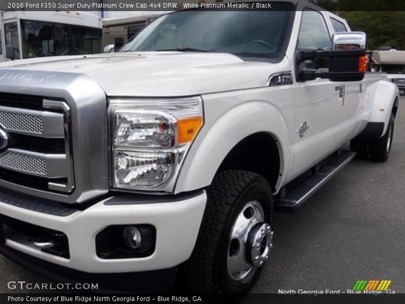 White Platinum Metallic / Black 2016 Ford F350 Super Duty Platinum Crew Cab 4x4 DRW