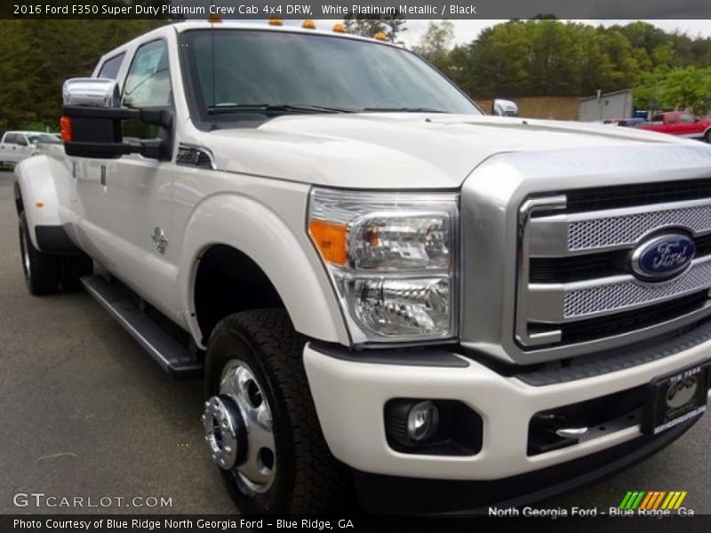 White Platinum Metallic / Black 2016 Ford F350 Super Duty Platinum Crew Cab 4x4 DRW
