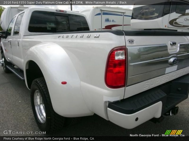 White Platinum Metallic / Black 2016 Ford F350 Super Duty Platinum Crew Cab 4x4 DRW