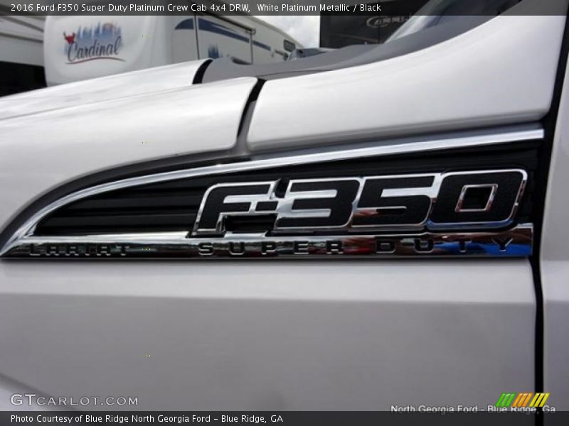 White Platinum Metallic / Black 2016 Ford F350 Super Duty Platinum Crew Cab 4x4 DRW