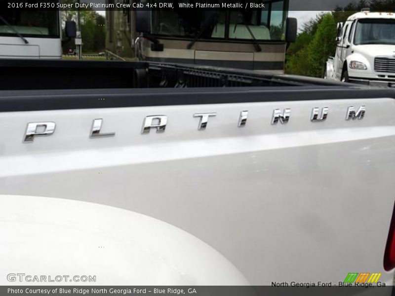 White Platinum Metallic / Black 2016 Ford F350 Super Duty Platinum Crew Cab 4x4 DRW