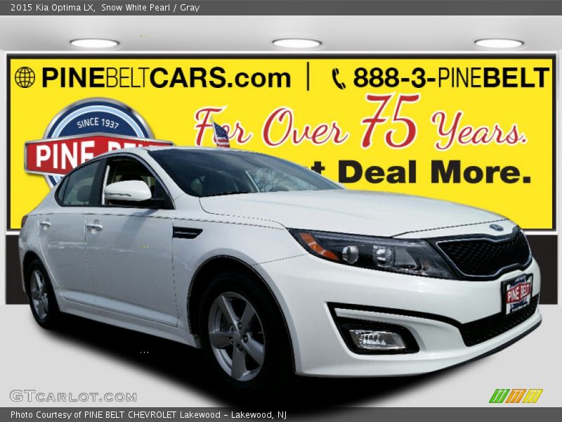Snow White Pearl / Gray 2015 Kia Optima LX
