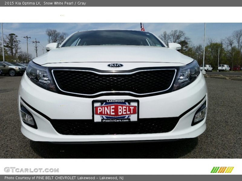 Snow White Pearl / Gray 2015 Kia Optima LX