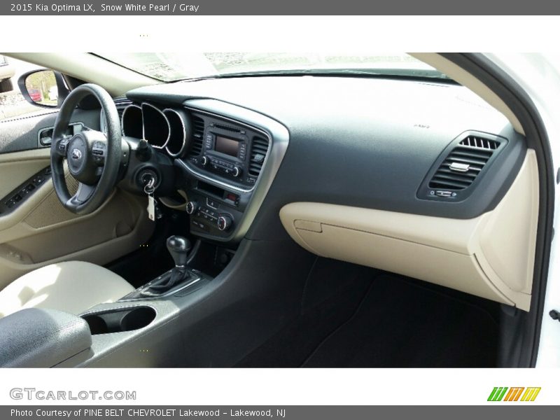 Snow White Pearl / Gray 2015 Kia Optima LX