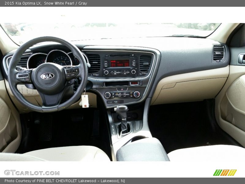 Snow White Pearl / Gray 2015 Kia Optima LX