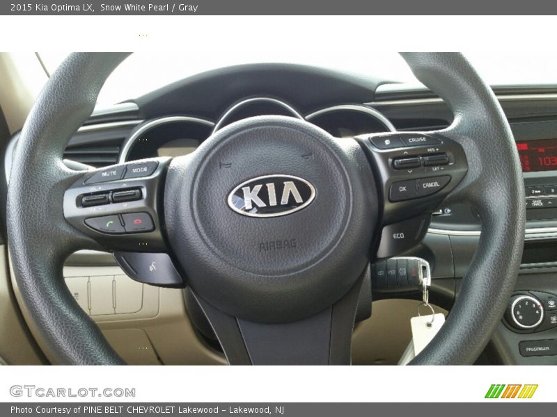 Snow White Pearl / Gray 2015 Kia Optima LX