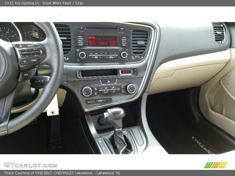 Snow White Pearl / Gray 2015 Kia Optima LX
