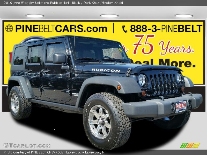 Black / Dark Khaki/Medium Khaki 2010 Jeep Wrangler Unlimited Rubicon 4x4