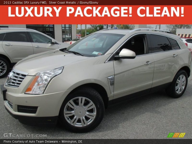 Silver Coast Metallic / Ebony/Ebony 2013 Cadillac SRX Luxury FWD