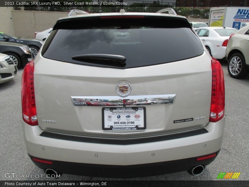 Silver Coast Metallic / Ebony/Ebony 2013 Cadillac SRX Luxury FWD