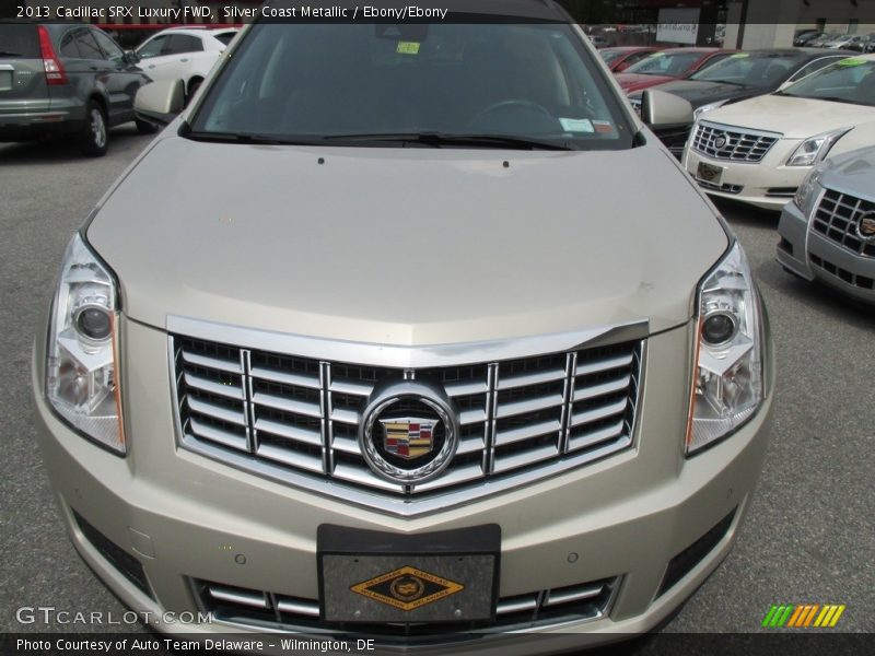 Silver Coast Metallic / Ebony/Ebony 2013 Cadillac SRX Luxury FWD
