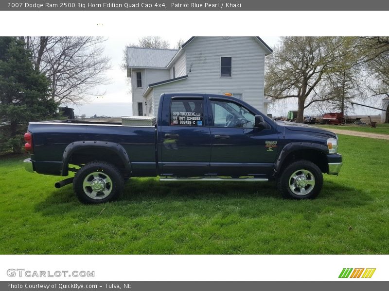 Patriot Blue Pearl / Khaki 2007 Dodge Ram 2500 Big Horn Edition Quad Cab 4x4