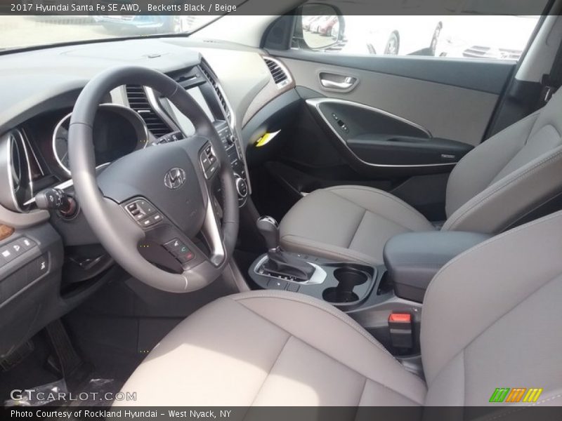  2017 Santa Fe SE AWD Beige Interior