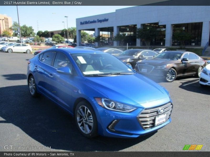 Electric Blue / Gray 2017 Hyundai Elantra Limited