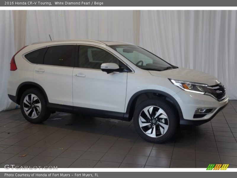 White Diamond Pearl / Beige 2016 Honda CR-V Touring