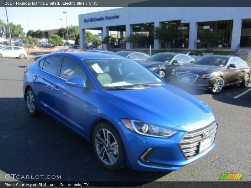 Electric Blue / Gray 2017 Hyundai Elantra Limited