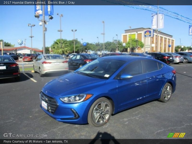 Electric Blue / Gray 2017 Hyundai Elantra Limited