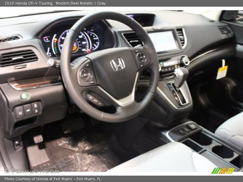 Modern Steel Metallic / Gray 2016 Honda CR-V Touring