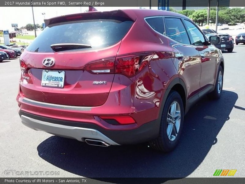 Serrano Red / Beige 2017 Hyundai Santa Fe Sport FWD