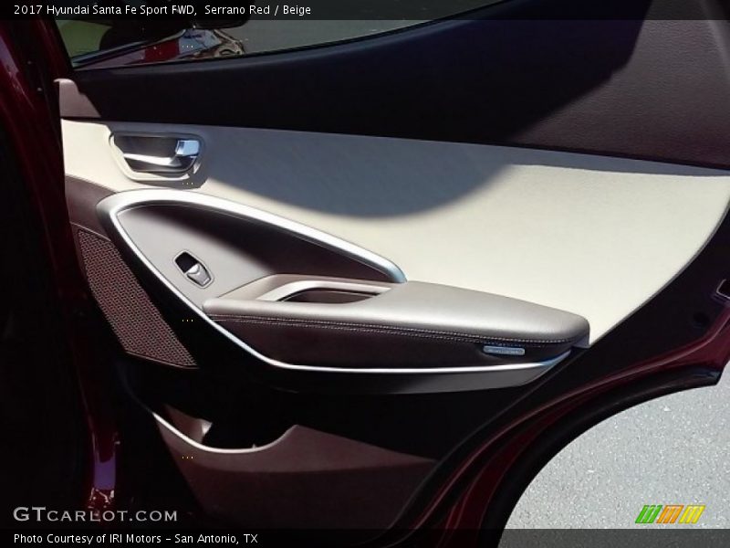 Serrano Red / Beige 2017 Hyundai Santa Fe Sport FWD