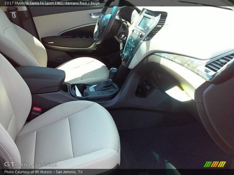 Serrano Red / Beige 2017 Hyundai Santa Fe Sport FWD