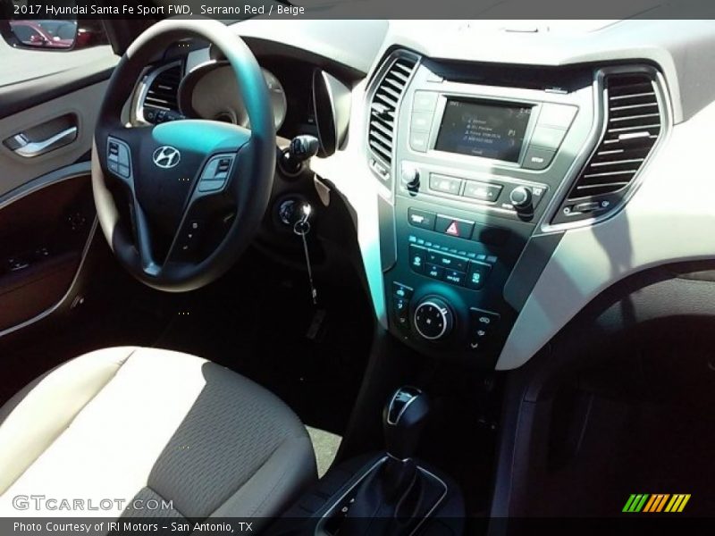 Serrano Red / Beige 2017 Hyundai Santa Fe Sport FWD