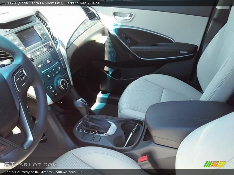 Serrano Red / Beige 2017 Hyundai Santa Fe Sport FWD