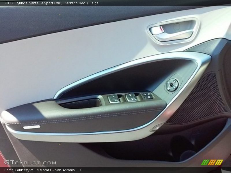 Serrano Red / Beige 2017 Hyundai Santa Fe Sport FWD