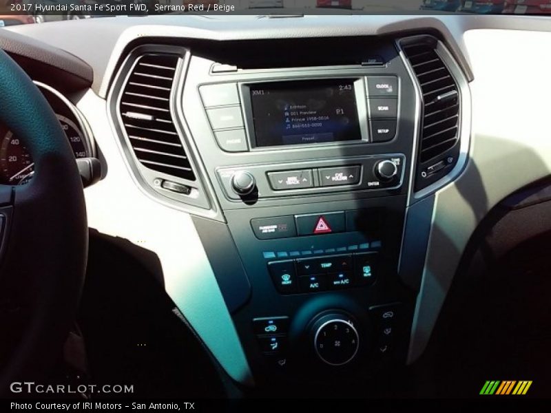 Serrano Red / Beige 2017 Hyundai Santa Fe Sport FWD