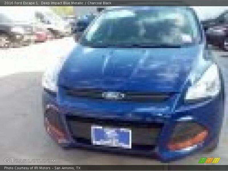 Deep Impact Blue Metallic / Charcoal Black 2016 Ford Escape S