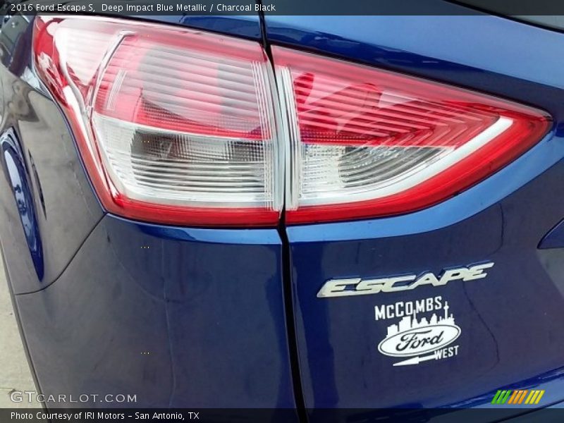 Deep Impact Blue Metallic / Charcoal Black 2016 Ford Escape S
