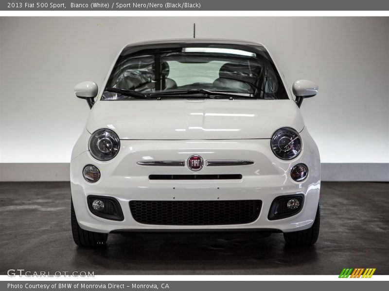 Bianco (White) / Sport Nero/Nero (Black/Black) 2013 Fiat 500 Sport