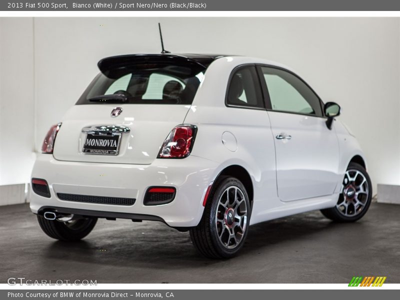 Bianco (White) / Sport Nero/Nero (Black/Black) 2013 Fiat 500 Sport