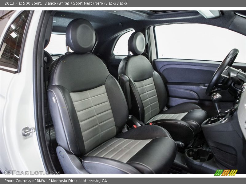 Bianco (White) / Sport Nero/Nero (Black/Black) 2013 Fiat 500 Sport