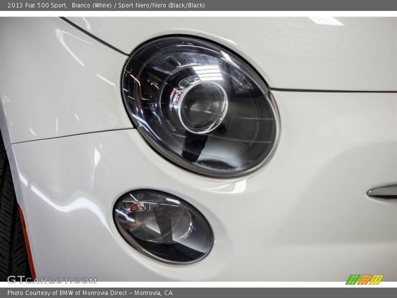 Bianco (White) / Sport Nero/Nero (Black/Black) 2013 Fiat 500 Sport