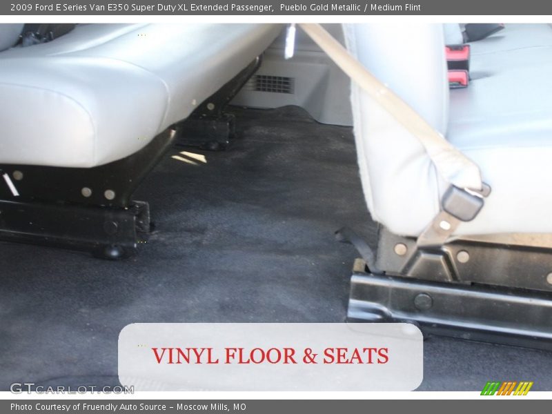 Pueblo Gold Metallic / Medium Flint 2009 Ford E Series Van E350 Super Duty XL Extended Passenger